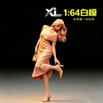 1/64比例女模型场景手办