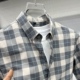 春秋薄款 衬衣休闲外穿上衣外套高级感 青年港风新款 格子衬衫 男长袖