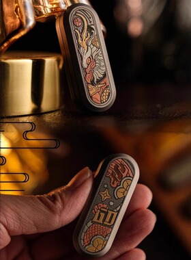 EH EDC上上签叮叮机械推牌金属解压玩具指尖陀螺EDC