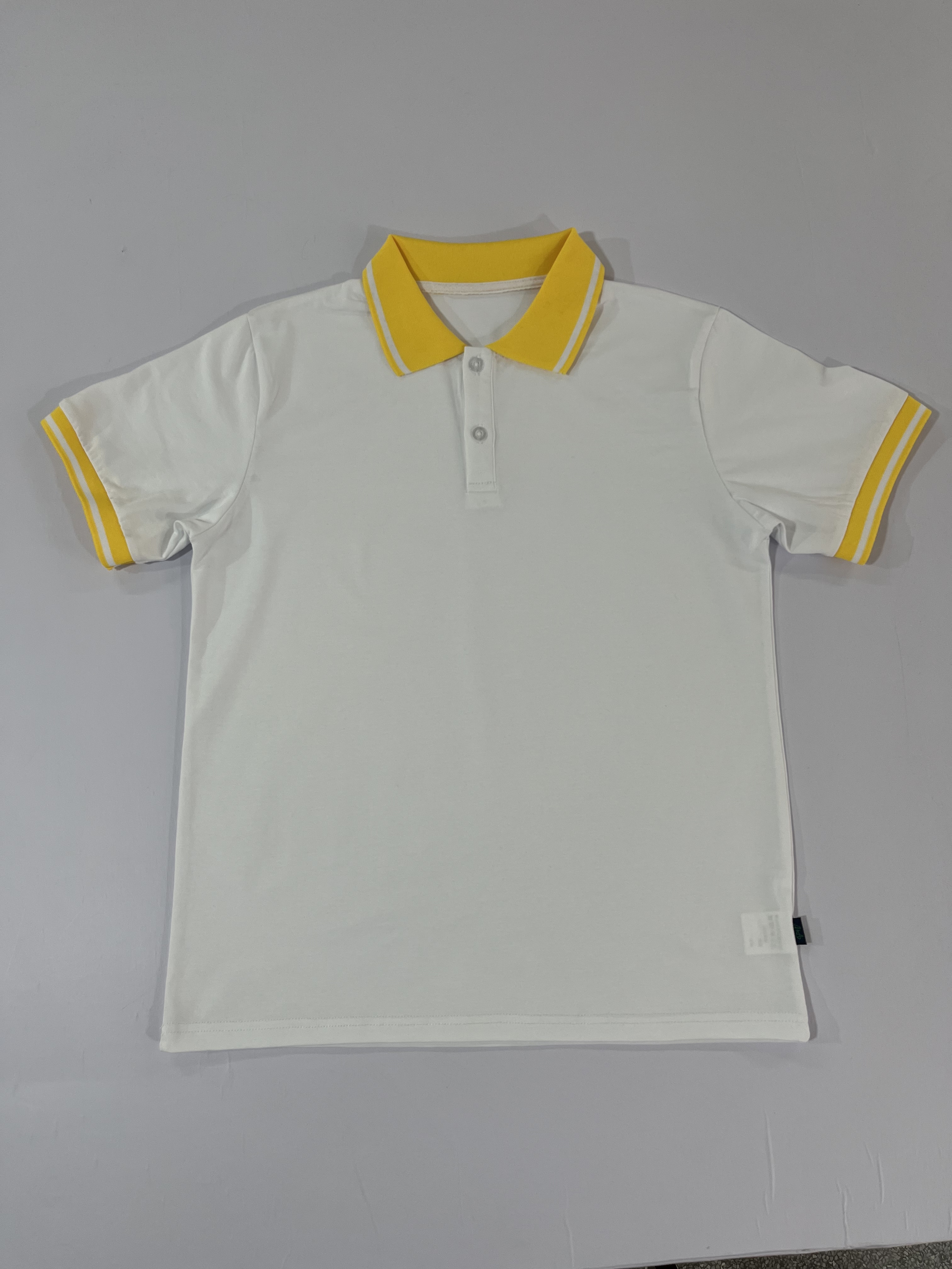 定制款棉校服短袖上衣黄色领子班服夏季薄款柔软舒适亲肤