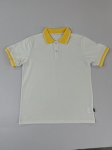 定制款棉校服短袖上衣黄色领子班服夏季薄款柔软舒适亲肤