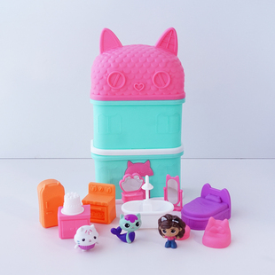 国外正版盖比的娃娃屋周边动画城堡房子卧室浴室女孩过家家玩具