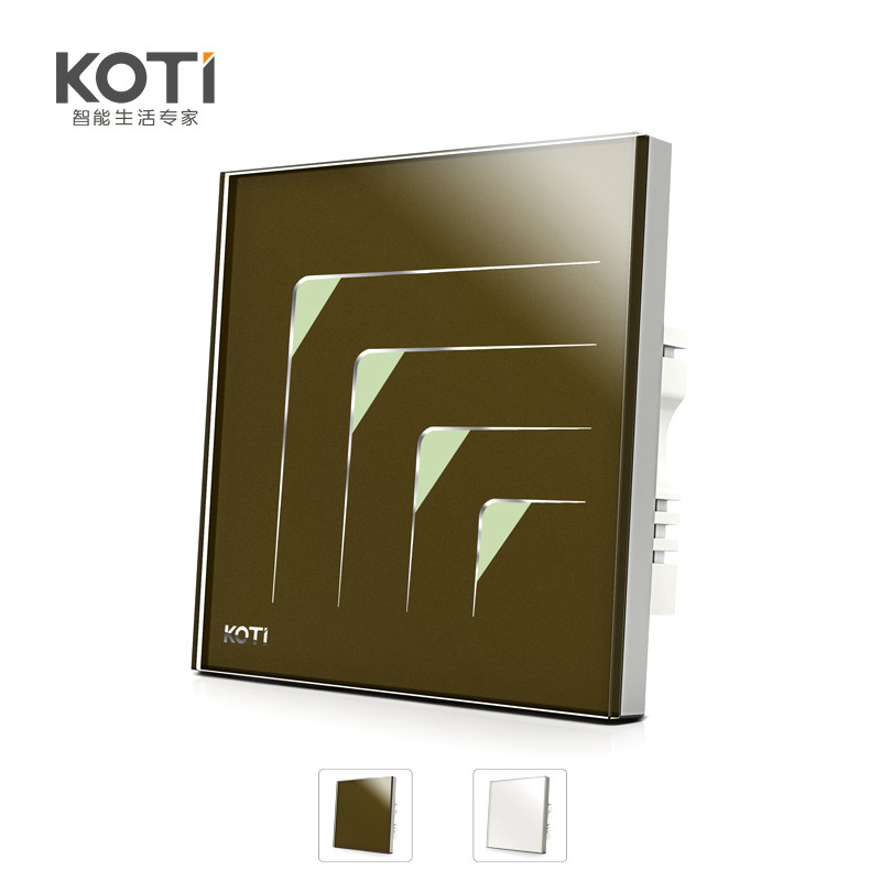 KOTI无线智能开关 触摸开关套件 遥控式开关 四路 零火取电