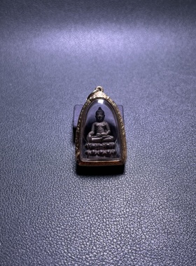 藏家寄售 阿赞坤潘 2517 一期洗云佛 金壳塔帕占卡 泰国佛牌真品