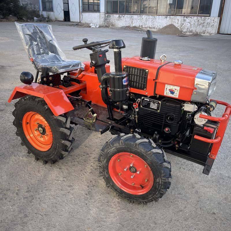 出口迷你拖拉机22马力小四轮车农用小型柴油单缸拖拉机旋耕机
