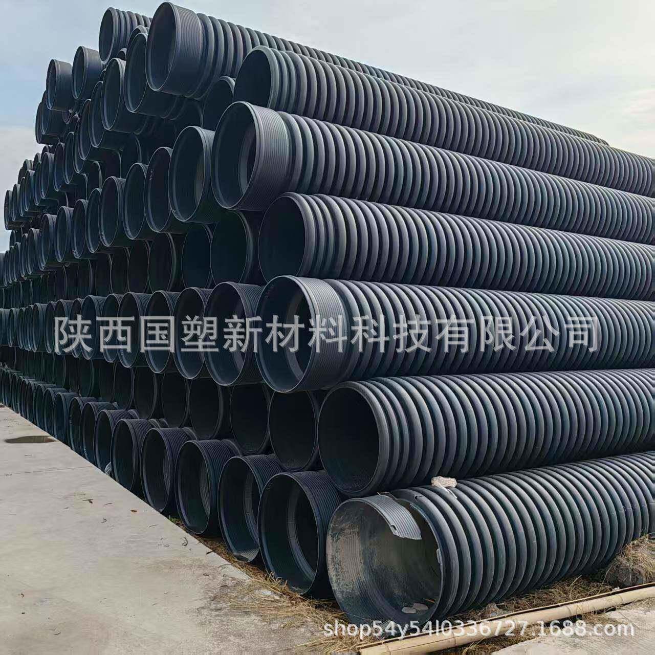 厂家定制联塑hdpe双壁波纹管DN00市政排水排污管埋地管