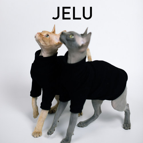 jelu吉鹿无毛猫衣服莫代尔