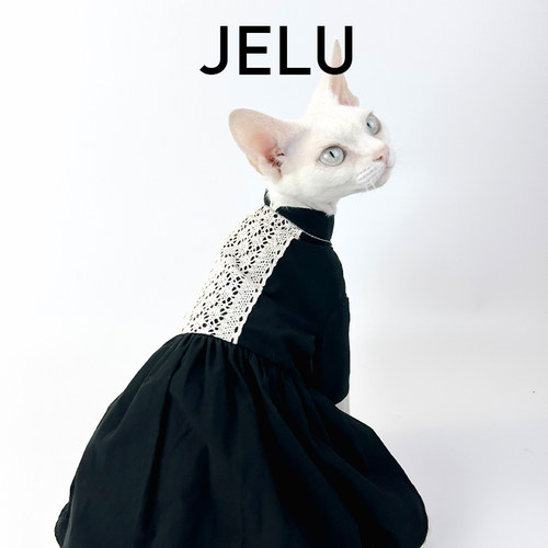 JELU 吉鹿 无毛猫衣服斯芬克斯德文子亲肤甜酷修女暗黑风宠物服装
