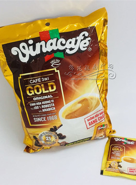 越南代购vinacafe金装威拿三合一速溶咖啡3in1网红袋装香浓咖啡