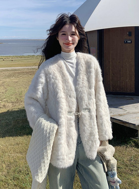 【现货】新款首发图  2C301-1380-P195-K298  白色皮毛一体外套