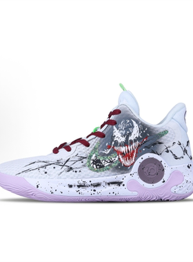 耐克球鞋定制Nike KD Trey 5 IX五杀摇滚毒液归来黑白男子篮球鞋