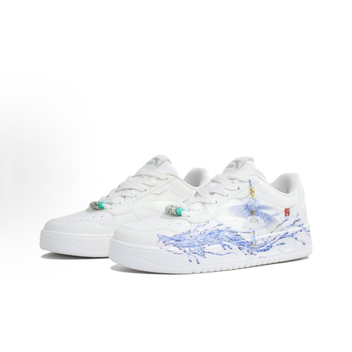 球鞋定制 Anta安踏轻松生活 归龙潮敖丙国风涂鸦男子低帮休闲板鞋