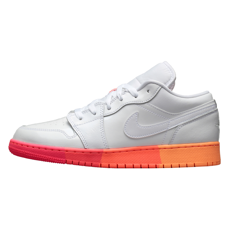 特价清仓Air Jordan1 Low AJ1霓虹渐白粉彩虹女子低帮554723-100-封面