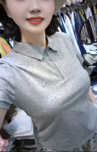 2026新款POLO衫欧货时尚洋气百搭休闲修身显瘦短袖女体恤上衣2098
