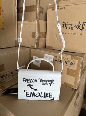 出口韩国涂鸦箭头包手提小众设计感元气可爱斜挎个性小方包