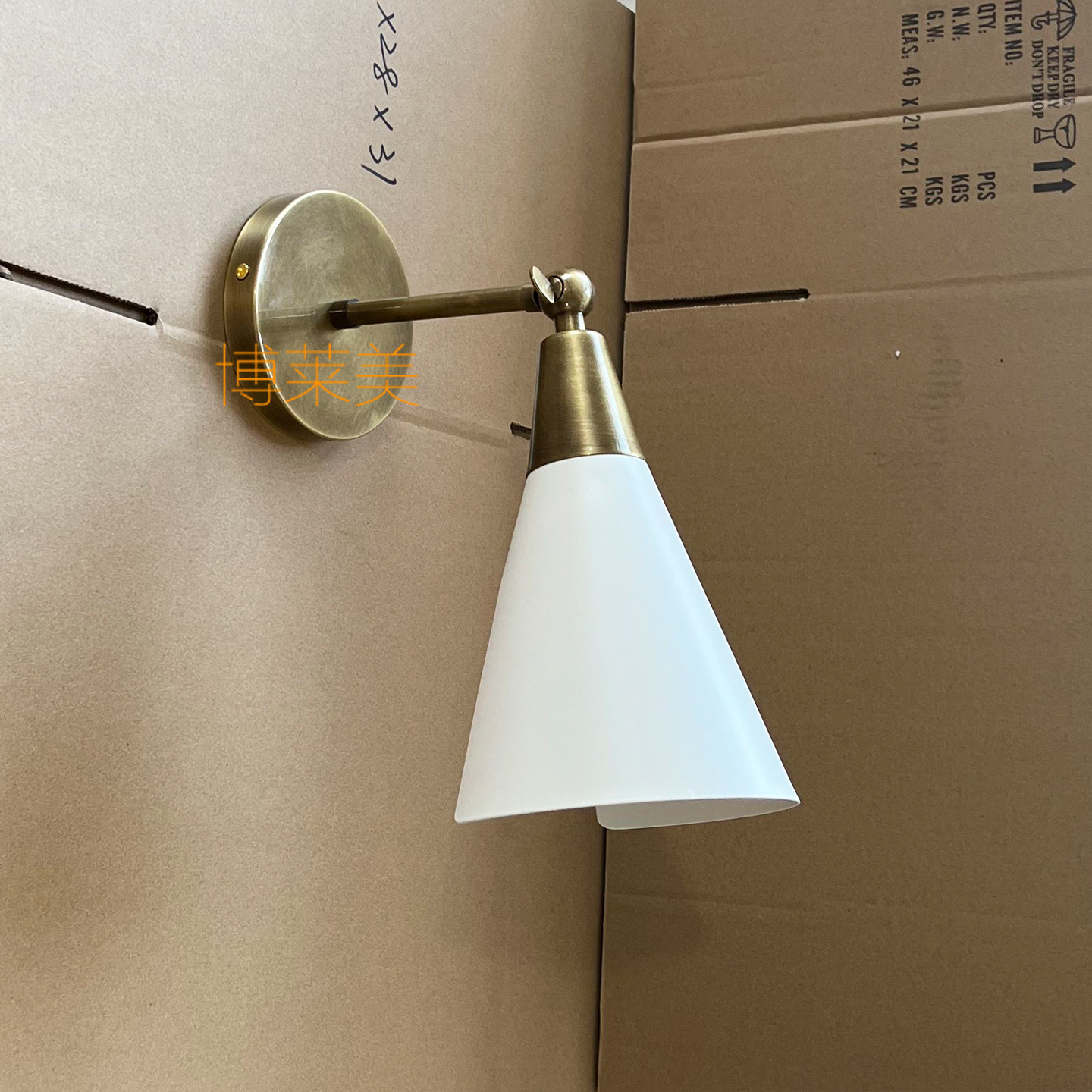 卧室床头壁灯黄铜Athena Calderone同款仿古