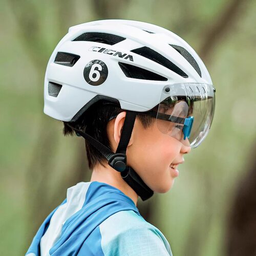信诺青少年骑行头盔磁吸风镜