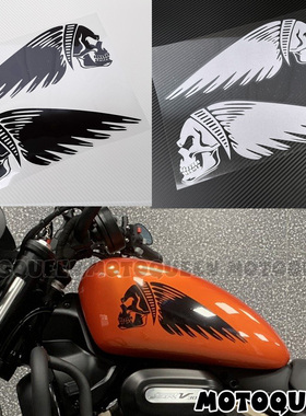 适用奔达灰石钱江闪tr300/500铃木M109R摩托车C50油箱贴纸贴花画