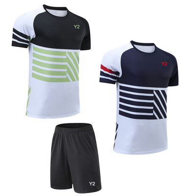 新款羽毛球服套装男款女儿童夏季短袖运动服羽毛球衣比赛服221