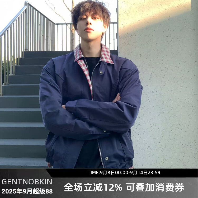 入选开衫藏蓝色格子夹克热销榜