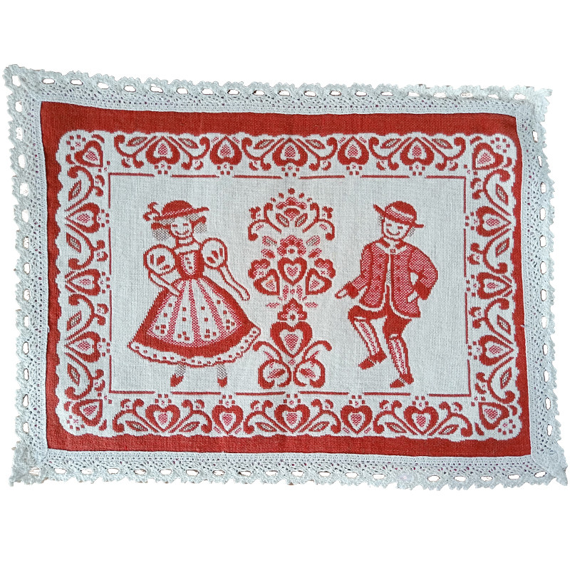 菲诗曼尔盘垫布艺方巾西餐垫隔热垫电话盖巾 30 40 4件包邮棉麻