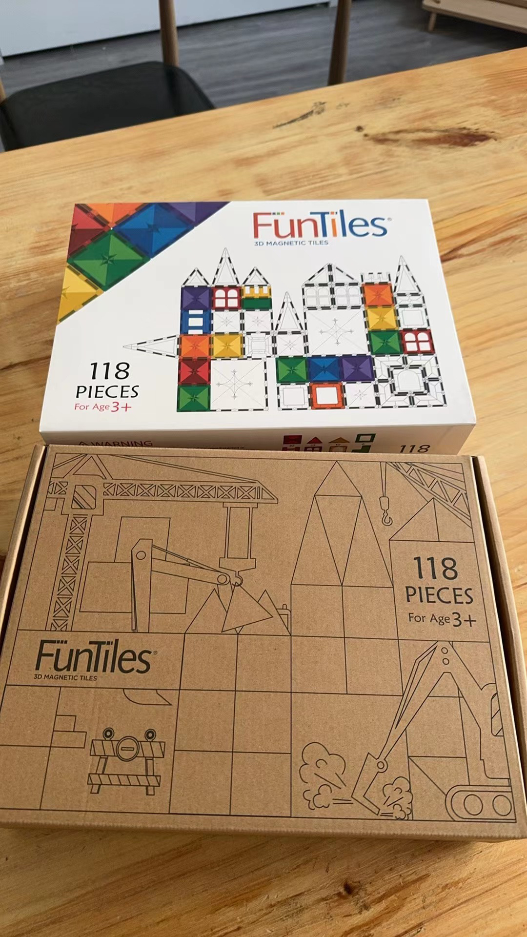 清仓美国Funtiles益智玩具磁力片儿童礼物磁性玩具男女孩