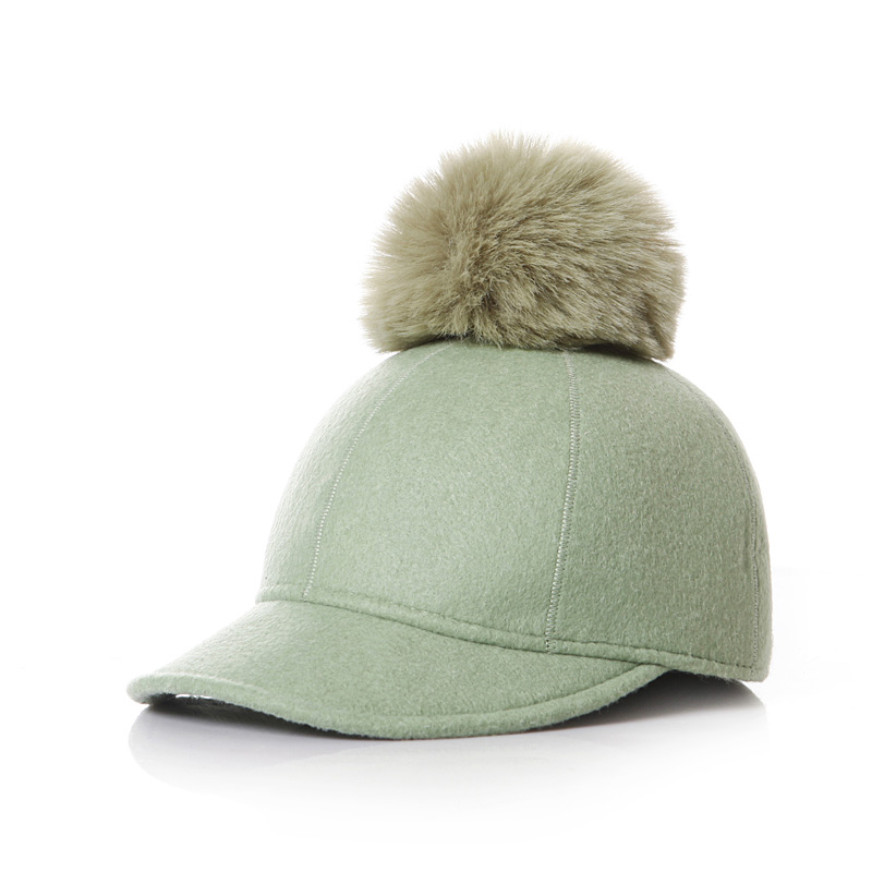 潮人秋冬羊毛呢棒球毡帽子