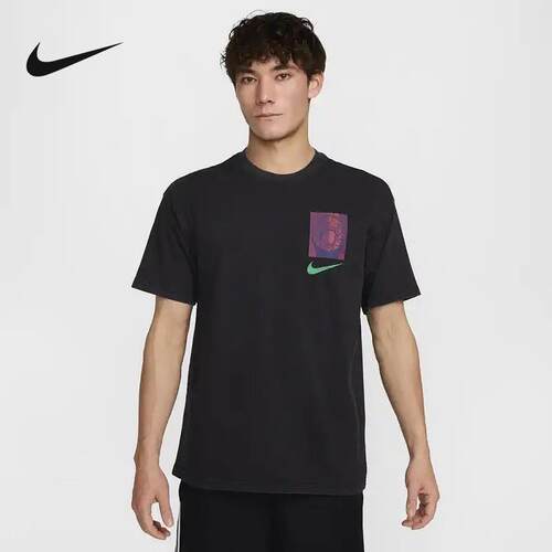 Nike耐克短袖男2025夏季新款纯棉休闲宽松透气运动T恤 HJ3326-010