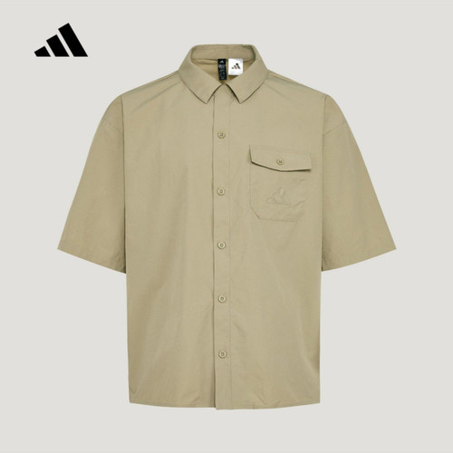 adidas阿迪达斯运动短袖男2026夏季休闲翻领衬衣T恤KR5075 KR5077