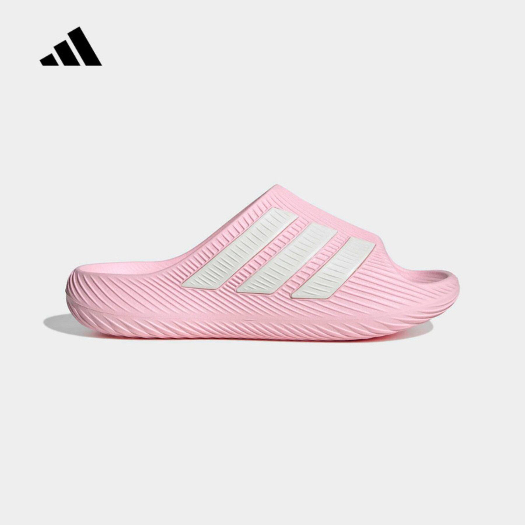 adidas阿迪达斯女鞋2026夏季PURECHILL SLIDE三条纹凉拖鞋 KI0056