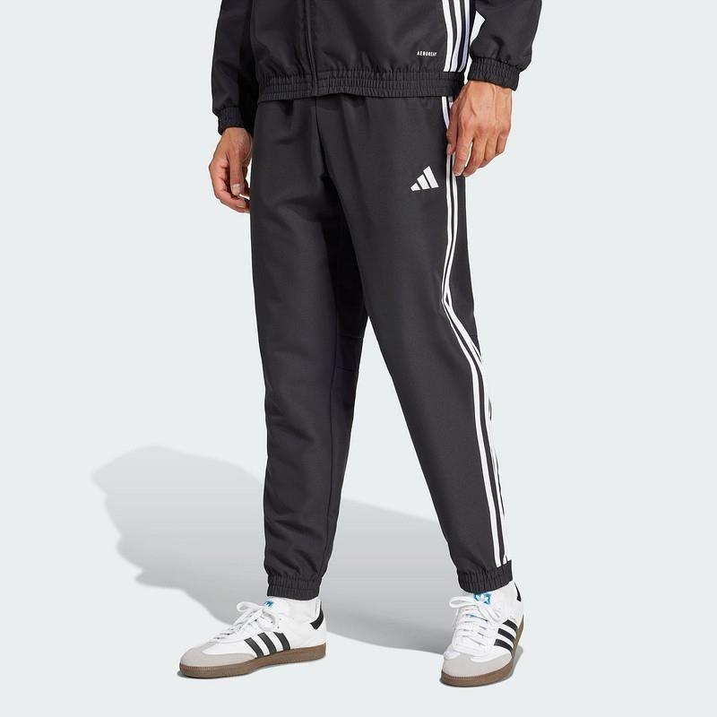 adidas阿迪达斯男裤2025夏季三条纹针织运动透气薄款长裤 JC5445