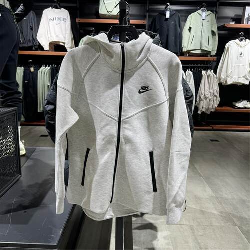 Nike耐克外套女子24秋季新款休闲训练针织连帽运动夹克FB8339-013