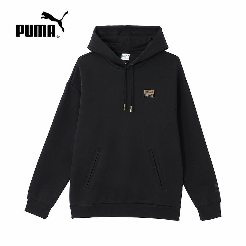 PUMA彪马卫衣男子2024冬季新款休闲运动简约针织套头衫 631069-01