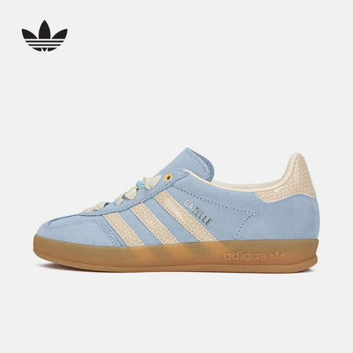 阿迪达斯三叶草女鞋GAZELLE INDOOR德训鞋低帮运动休闲板鞋LB5510