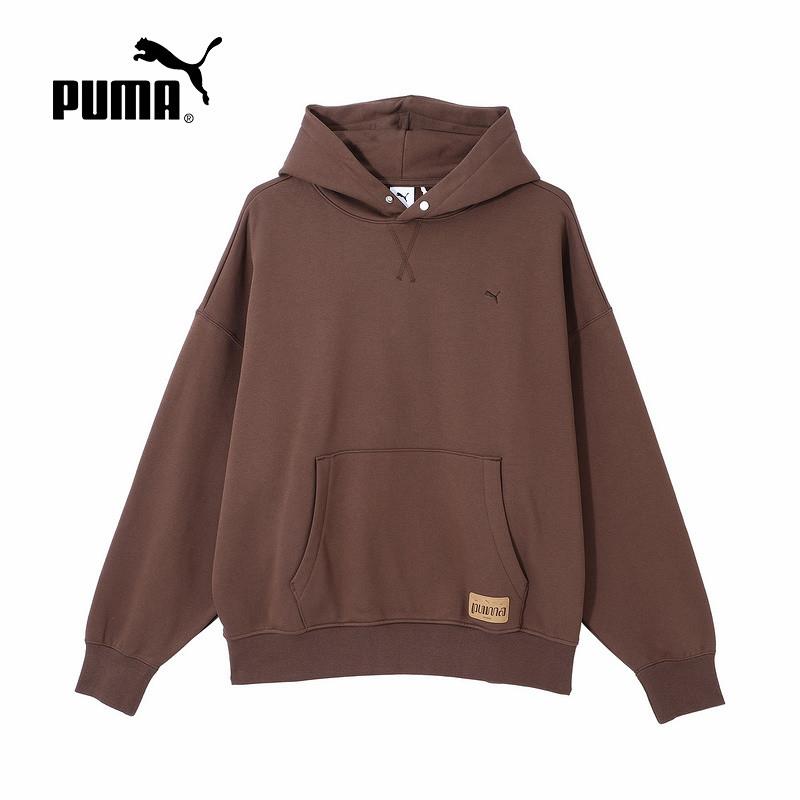 PUMA彪马男女卫衣2024冬季中性运动休闲加绒连帽套头衫631127-65