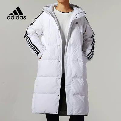 阿迪达斯男女中长款过膝羽绒服23冬季新款加厚保暖棉服外套IT8713