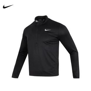 Nike耐克长袖T恤男2024冬季新款运动跑步半拉链套头衫FQ2495-010