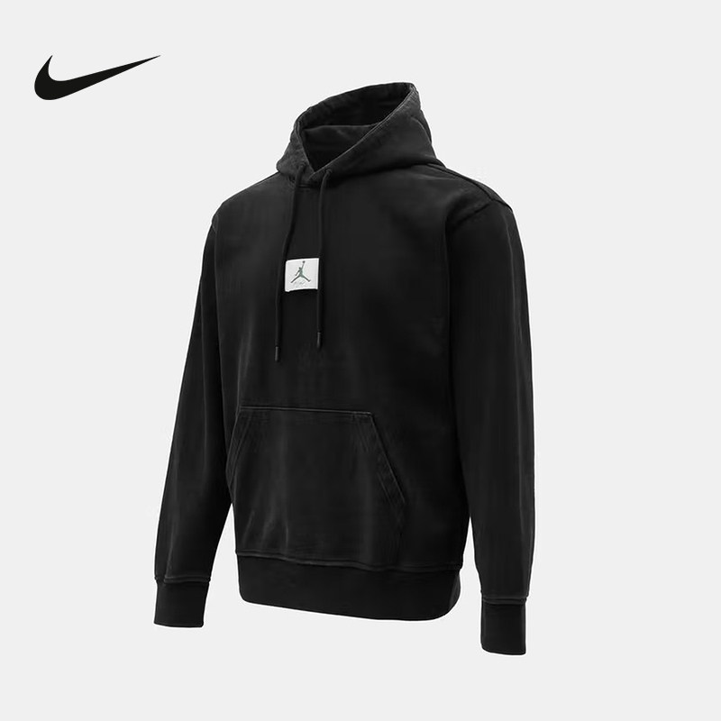 Nike耐克运动卫衣男2025冬季Jordan宽松保暖连帽套头衫HM6389-010