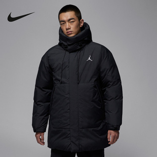 Nike耐克羽绒服男子2025冬季Jordan中长款防风保暖外套HV0539-010