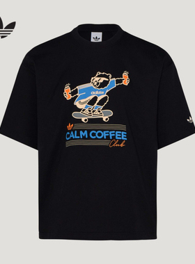 阿迪达斯 三叶草短袖男2026夏中性宽松透气印花T恤 KY5739 KY5740