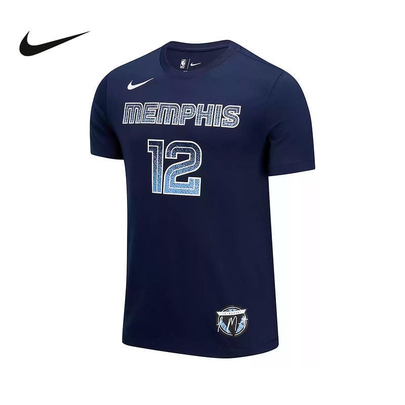 NIKE耐克短袖男25夏季孟菲斯灰熊队莫兰特球迷运动T恤HQ1327-419