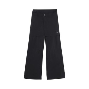 PUMA彪马女裤2025春季新款宽松休闲梭织阔腿直筒长裤633247-01