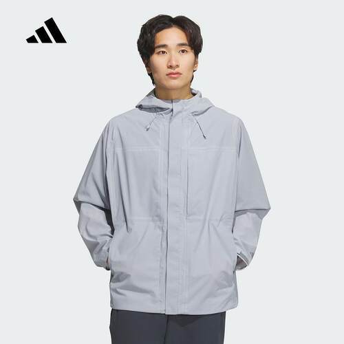 adidas阿迪达斯外套男2025夏季武宗系列防泼水防风连帽夹克JM0979