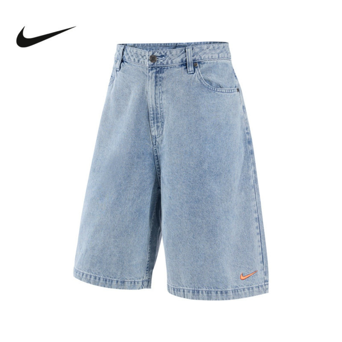 Nike耐克男裤夏季时尚百搭牛仔五分裤宽松运动梭织短裤IR8196-485