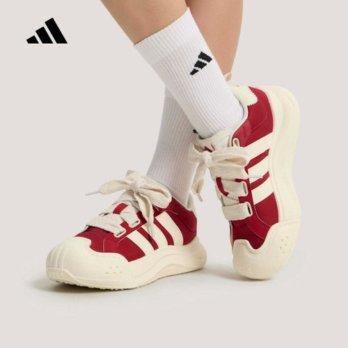 adidas阿迪达斯女鞋2026春季MAXXCOURT SPW厚底运动休闲鞋 KH7981