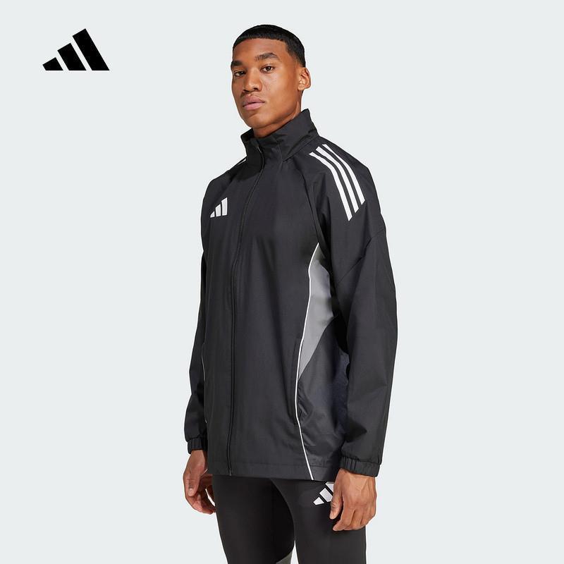 adidas阿迪达斯外套男25夏季足球训练防风梭织立领运动夹克IW0427
