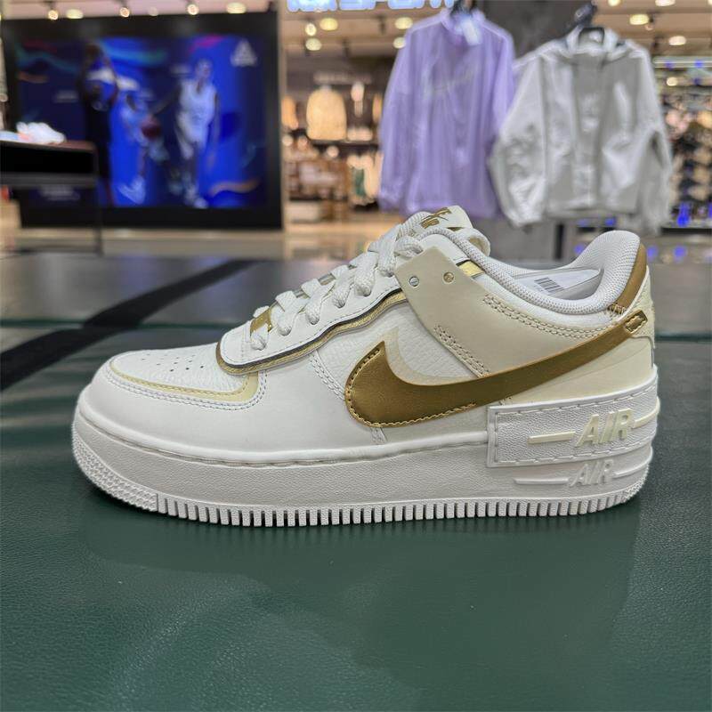 nike耐克冬季女鞋AF1 SHADOW小空军运动鞋厚底休闲板鞋DZ1847-108