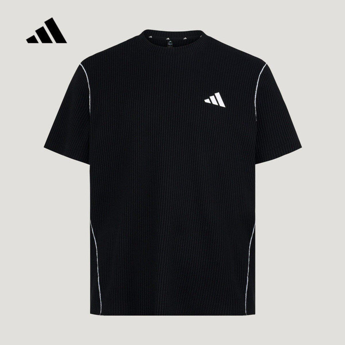 adidas阿迪达斯运动短袖男装2026夏季休闲宽松圆领透气T恤 LC6769