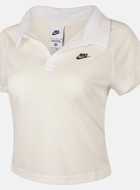 Nike耐克2025秋季女子简约百搭短袖翻领上衣运动POLO衫IH8503-133
