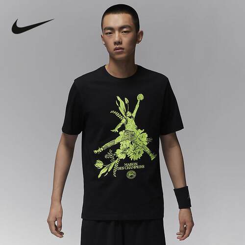 NIKE耐克短袖男24秋季新款JORDAN篮球运动圆领宽松T恤FZ1929-010